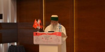 Grandfather at the symposium on: “Reflections on the fraternal and strategic relations between Albania and Turkey”