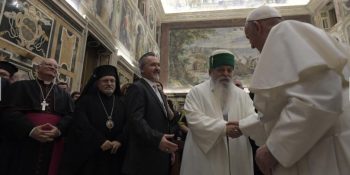 The World Grandfather participates in the audience of Pope Francis, on the occasion of the national year, of Gjergj Kastriot Skanderbeg