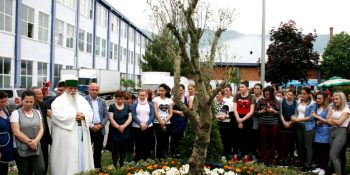 Planting the Olive tree in memory of Former World Leader Dede Reshat Bardhi