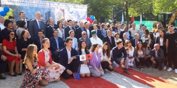 The cornerstone ceremony for the Embassy of Peace