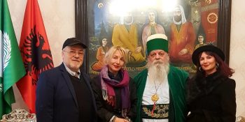 Cultural Center “Robert Radoja” with its president Mr. Thanas Gega, Mrs. Entela Kasi (President of PEN Albania) and Mrs. Enerida Lila (Coordinator of the Colors for Peace Project, Albania) visited today the Bektashi World Headquarters