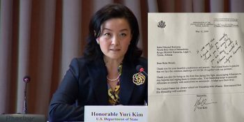 Letter of thankful to the World Leader from the Embassy of the United States of America