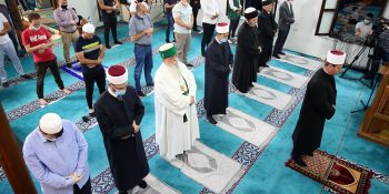 Muslim believers celebrate Eid al-Adha