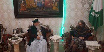 The Bektashi World Leader, Haxhi Dede Edmond Brahimaj, receives the Ambassador of France, in Tirana, Mrs. Elisabeth Barsacq