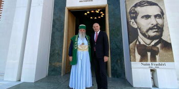 Journalist Blendi Fevziu at the Bektashi World Headquarters