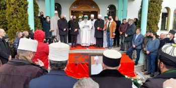 The funeral ceremony of father Mumin Lama, the Father of the Bektashi Community of the Republic of Kosovo , Gjakova.