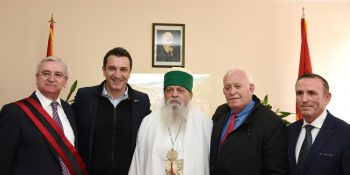 World Grandfather Dede Edmond Brahimaj, participates in the decoration ceremony of Deputy Spartak Braho