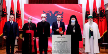 The evaluation ceremony of the Interreligious Council of Albania with the high Decoration “Honor of the Nation” by the President of the Republic, Sh.T.Z. Ilir Meta