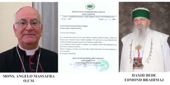 Congratulatory message for a speedy recovery. Directed to: Monsignor Angelo Massafra