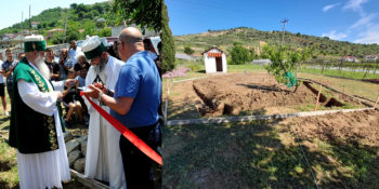 Today, the inauguration of the foundation of the shrine (tyrbe) of Karbunarë e Vogël (Holy Place).