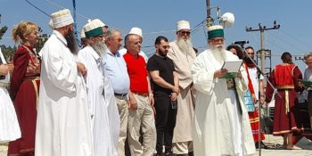 Traditional pilgrimage ceremony at the tekke of Kulmak, on the sacred mountain of Tomorri