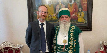 The Bektashi World Leader, His Holiness, Haxhi Dede Edmond Brahimaj receives at the Holy See, the political official of the US Embassy in Tirana, Mr. Keith West