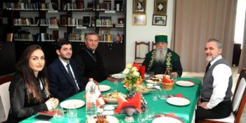 Lunch hosted by the Grandfather with leaders and representatives of the official religious communities in Albania, for sharing joy, receiving the international award, “Ring of Tolerance and Peace” in Cologne, Germany