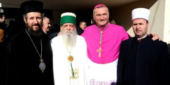 The World Grandfather, Dede Edmond Brahimaj participates in the inauguration ceremony of Mons. Arjan Dodajt. The new Archbishop of Tirana-Durrës