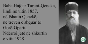 Is commemorated the 165th anniversary of the birth of father Baba Hajdar Turani-Qencka