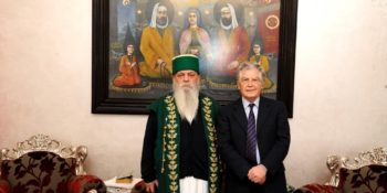 The World Grandfather, Dede Edmond Brahimaj, receives Dr. Luigi De Salvia, President of the Religions for Peace in Europe