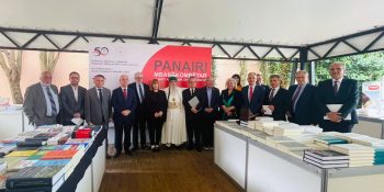 The Bektashian World Grandfather, His Grace, Haxhi Dede Edmond Brahimaj, participates in the opening of the Nationwide Academic and Scientific Book Fair