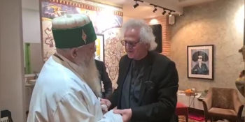 The World Grandfather, Dede Edmond Brahimaj, participates in the promotion of the books of the well-known writer Jordan Plevnesh, from North Macedonia.