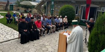 The Bektashi World Grandfather, Dede Edmond Brahimaj, participates in the Ashura Ceremony in Turan, Korça