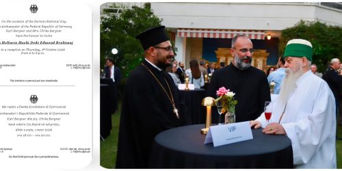 KRYEGJYSHI BOTËROR BEKTASHIAN MERR PJESË NË PRITJEN E AMBASADËS GJERMANE ME RASTIN E FESTËS KOMBËTARE TË REPUBLIKËS FEDERALE TË GJERMANISË